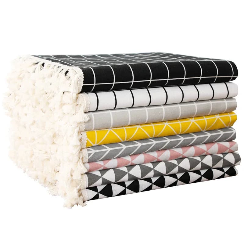 Nordic Cotton obrus lniany w kratę