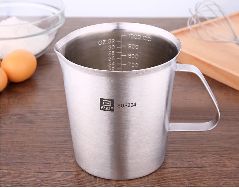 Miarka ze skalą 2000ml 1000ml 500ml stal nierdzewna
