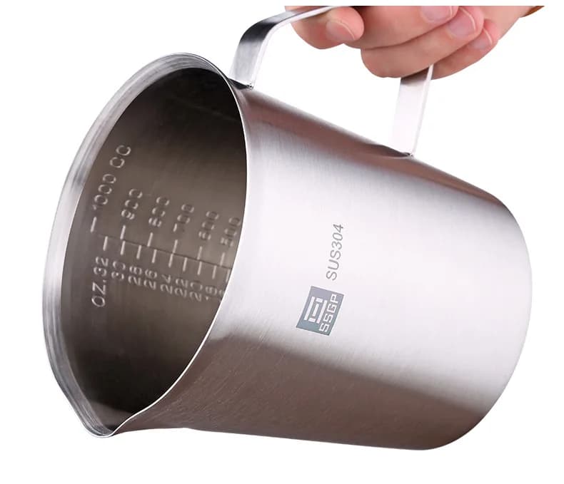 Miarka ze skalą 2000ml 1000ml 500ml stal nierdzewna