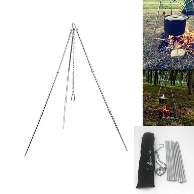 Przenośny statyw nad ognisko - Camping piknik