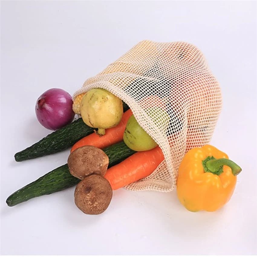 1Pc wielokrotnego użytku torby do warzyw i owoców