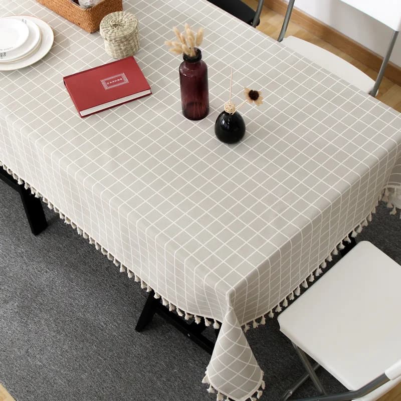 Nordic Cotton obrus lniany w kratę