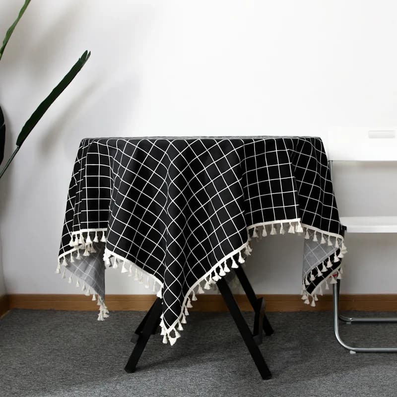 Nordic Cotton obrus lniany w kratę