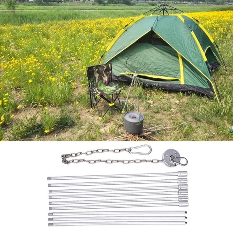 Przenośny statyw nad ognisko - Camping piknik