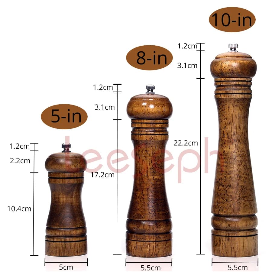 Młynek z litego drewna  5 "8" 10 "