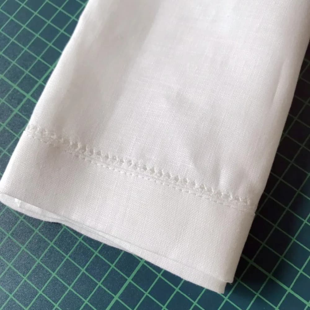100% czysty len hemstitch serwetki w kolorze białym, 45x45cm