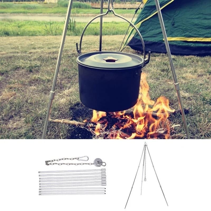 Przenośny statyw nad ognisko - Camping piknik