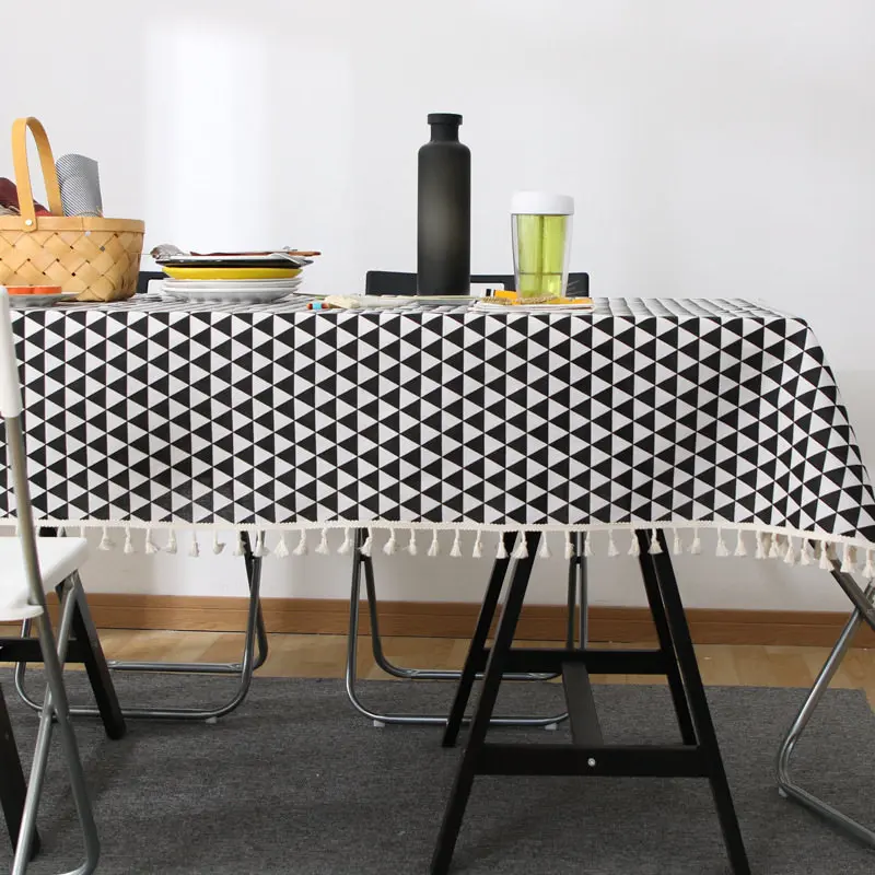 Nordic Cotton obrus lniany w kratę