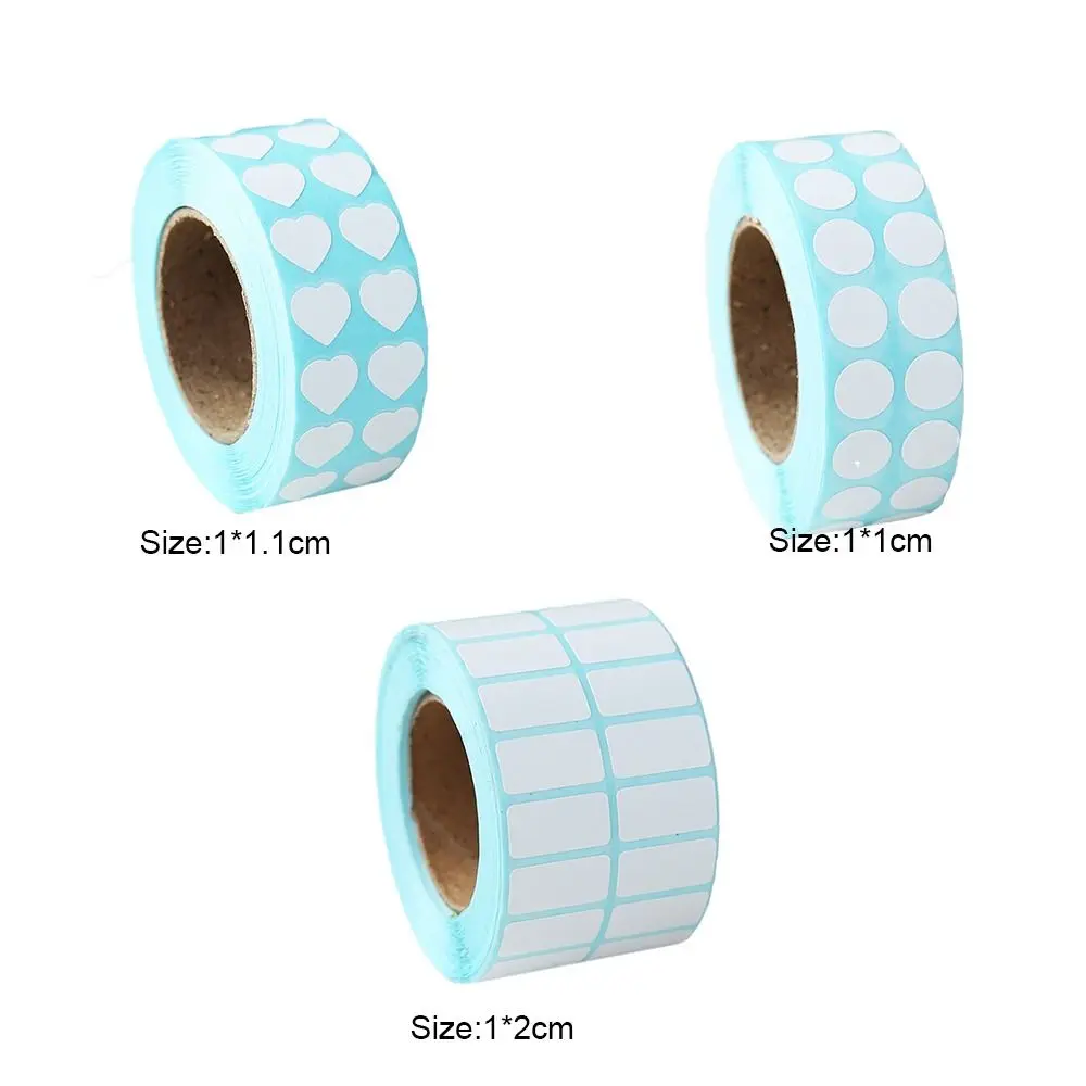 1000 pcs Paper Label Self Adhesive Sticky White Label Writable Name Stickers Blank Note Label Bar DIY Notebook Blank Label Print