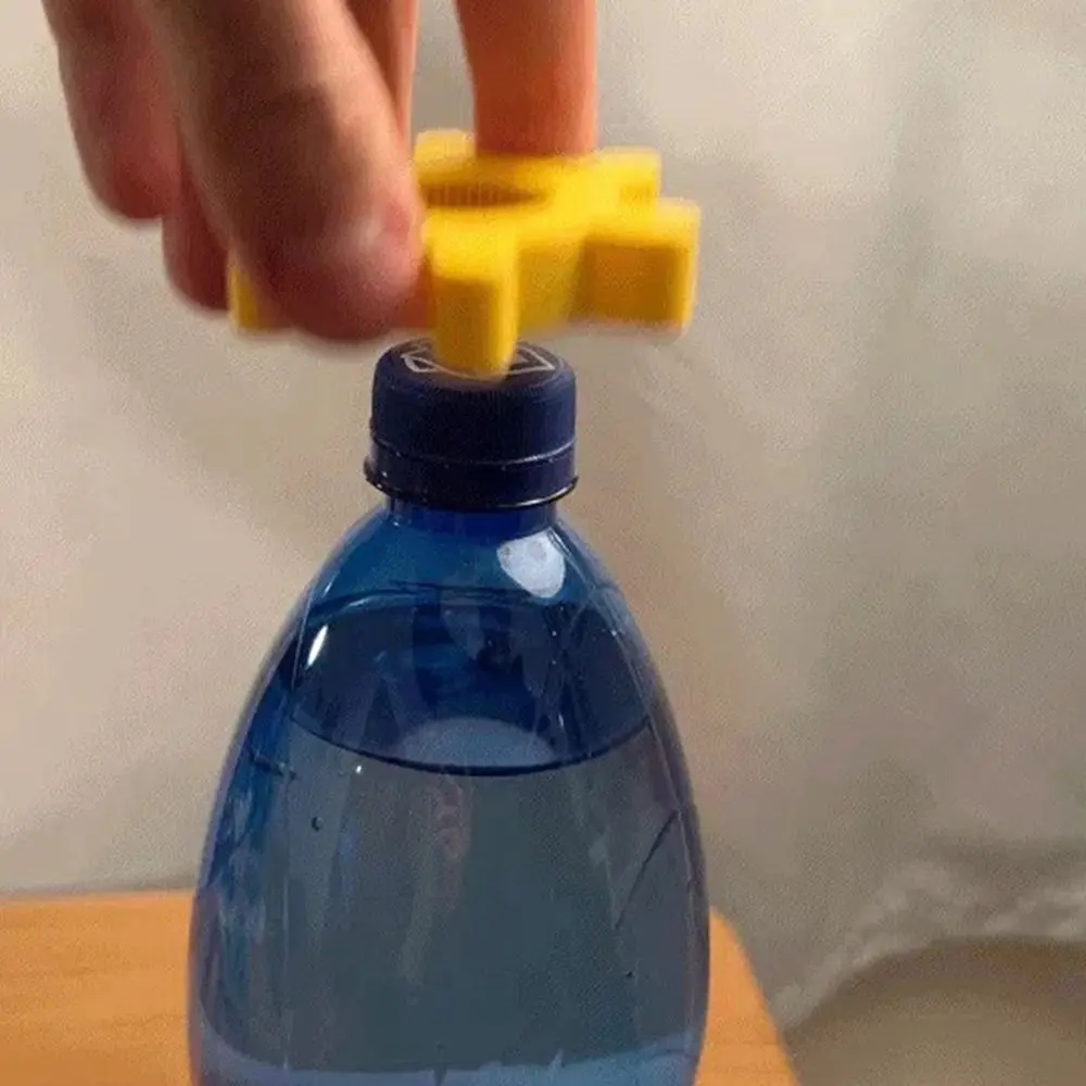 Unique Multi-function Bottle Cap Opener Yellow Plastic Rotary Bottle Opener Bar Supplies Bottle Opener Kitchen Tool