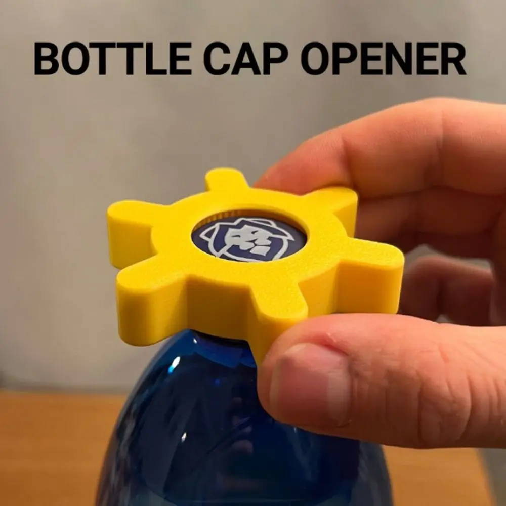 Unique Multi-function Bottle Cap Opener Yellow Plastic Rotary Bottle Opener Bar Supplies Bottle Opener Kitchen Tool