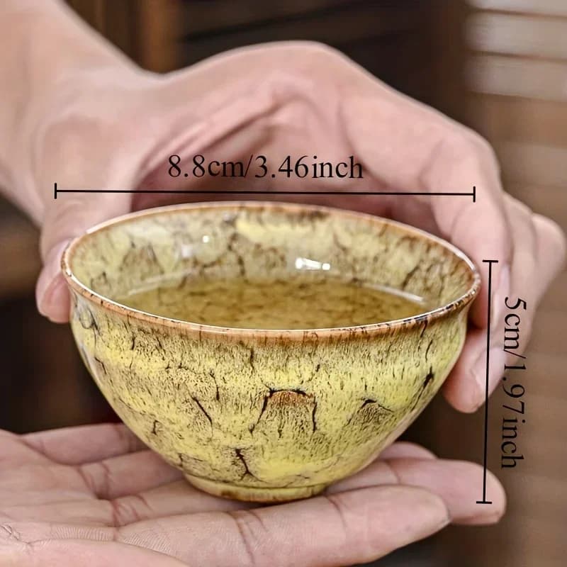 Zestaw 5 Ręcznie Wykonanych Czarek Ceramicznych – Wuxing Kung Fu Tea (Styl Jian Zhan)