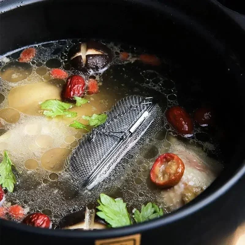 Stainless steel belt extension chain kitchen seasoning ball fine mesh cooking spices pine tea grass filter kitchen gadgets