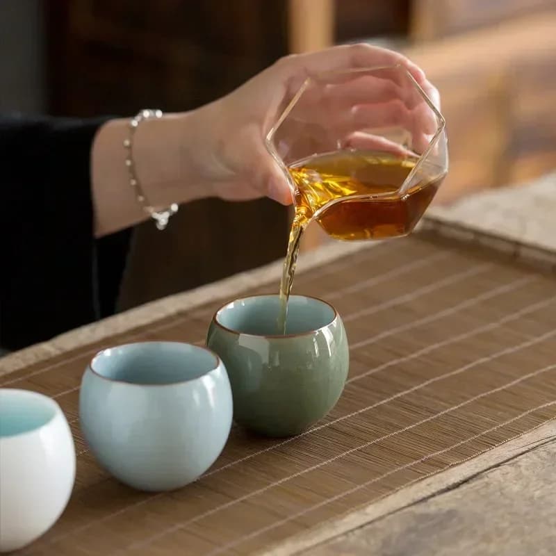 Ceramiczna Czarka Ru Kiln 120 ml – Kung Fu Tea Cup w Zestawie Prezentowym lub oddzielna filiżanka