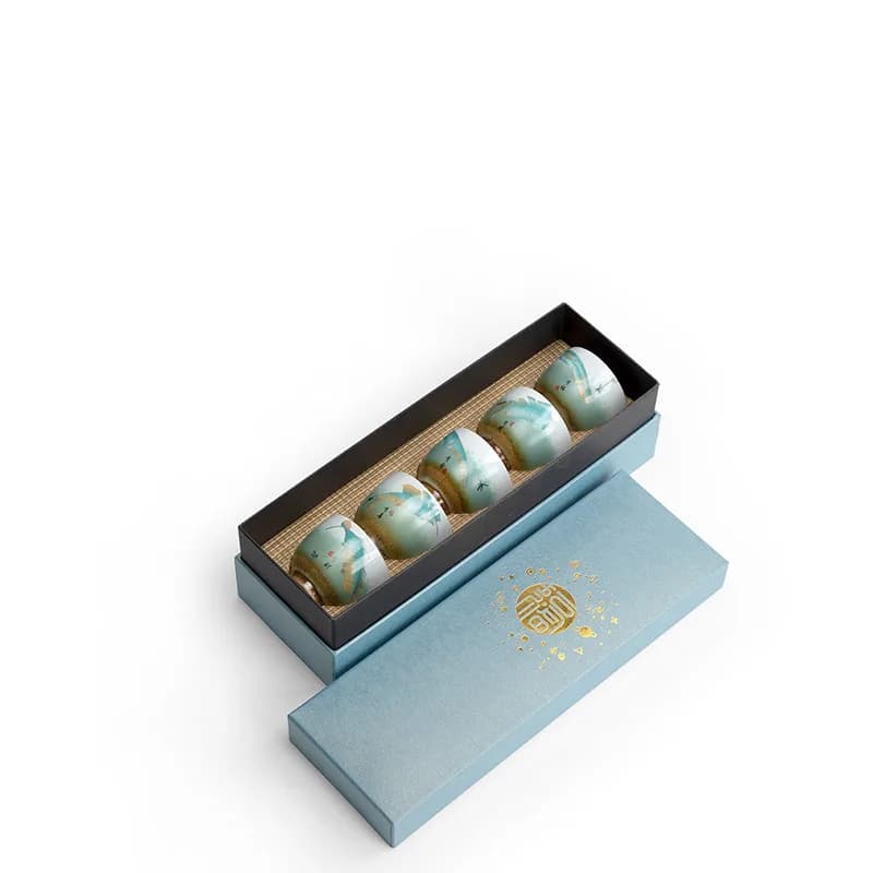 Ceramiczne Filiżanki Kung Fu do Herbaty – Glazurowany Zestaw Mistrzowski 75 ml