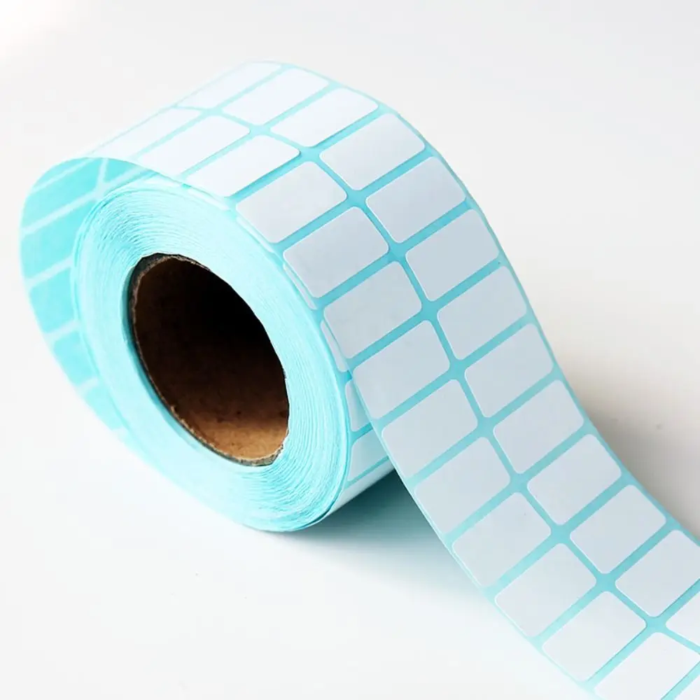 1000 pcs Paper Label Self Adhesive Sticky White Label Writable Name Stickers Blank Note Label Bar DIY Notebook Blank Label Print