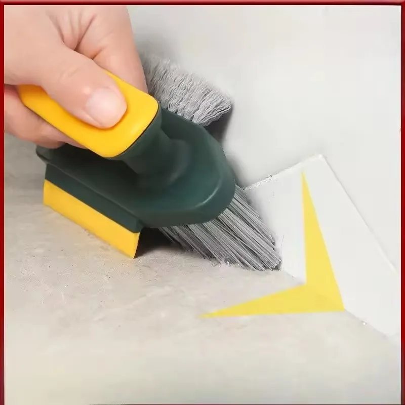 4 In 1 V-Shape Crevice Scrubber Brush Kitchen Bathroom Tile Floor Cleaning Brush Window Groove Corner Toilet Cleaner
