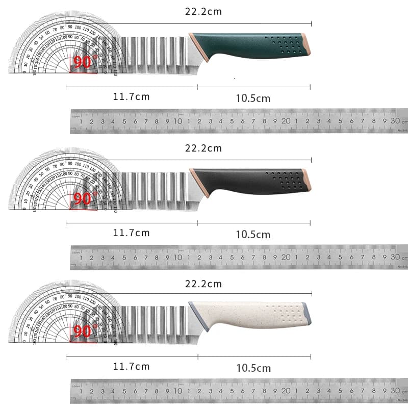Falowany Nóż do Frytek i Warzyw – Krajalnica ze Stali Nierdzewnej