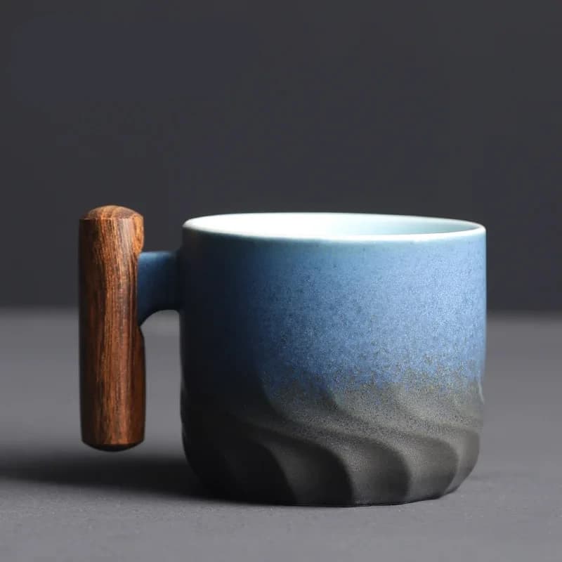 Retro Ceramiczny Kubek do Kawy 70ml - Ręcznie Robiony, Idealny na Prezent