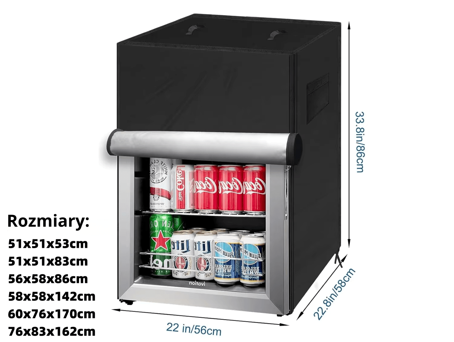 Pokrowiec ochronny na lodówkę – wodoodporny, odporny na kurz, do zamrażarek i lodówek pionowych