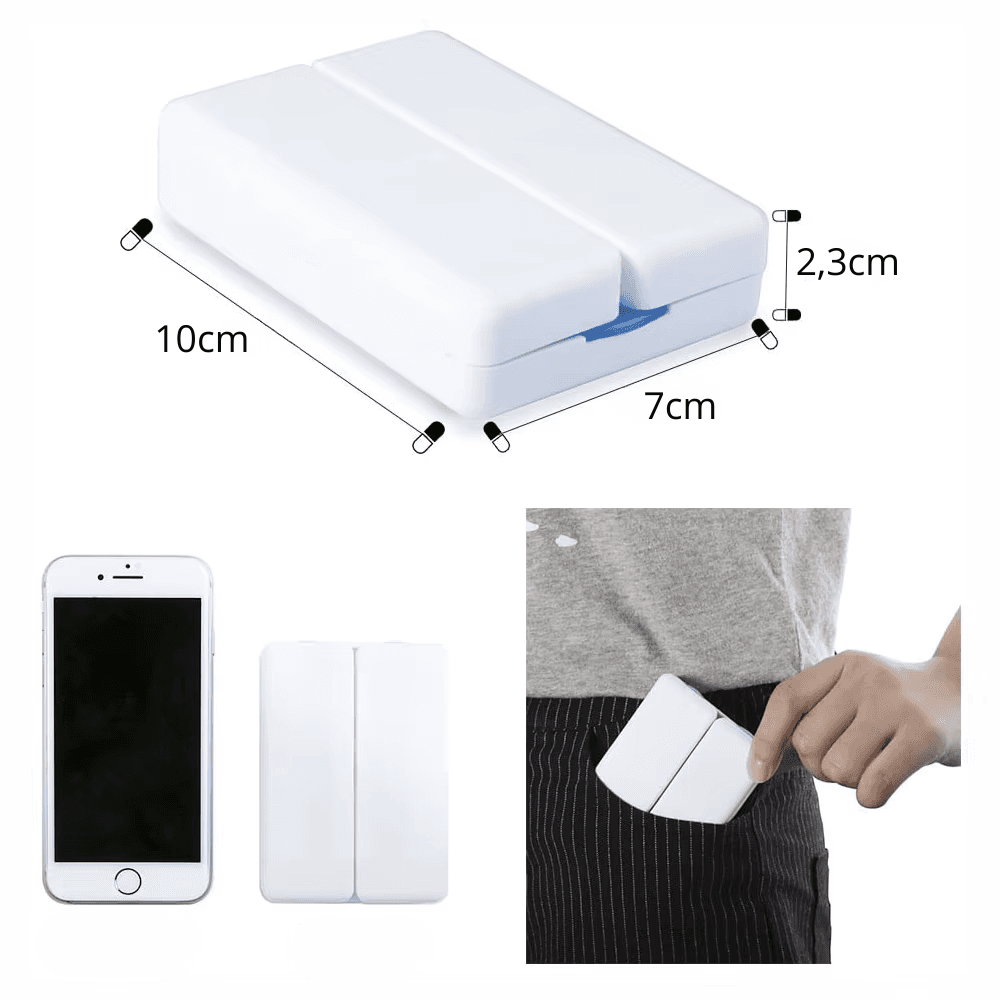 Magnetyczny składany pojemnik na pigułki 7 przegródek