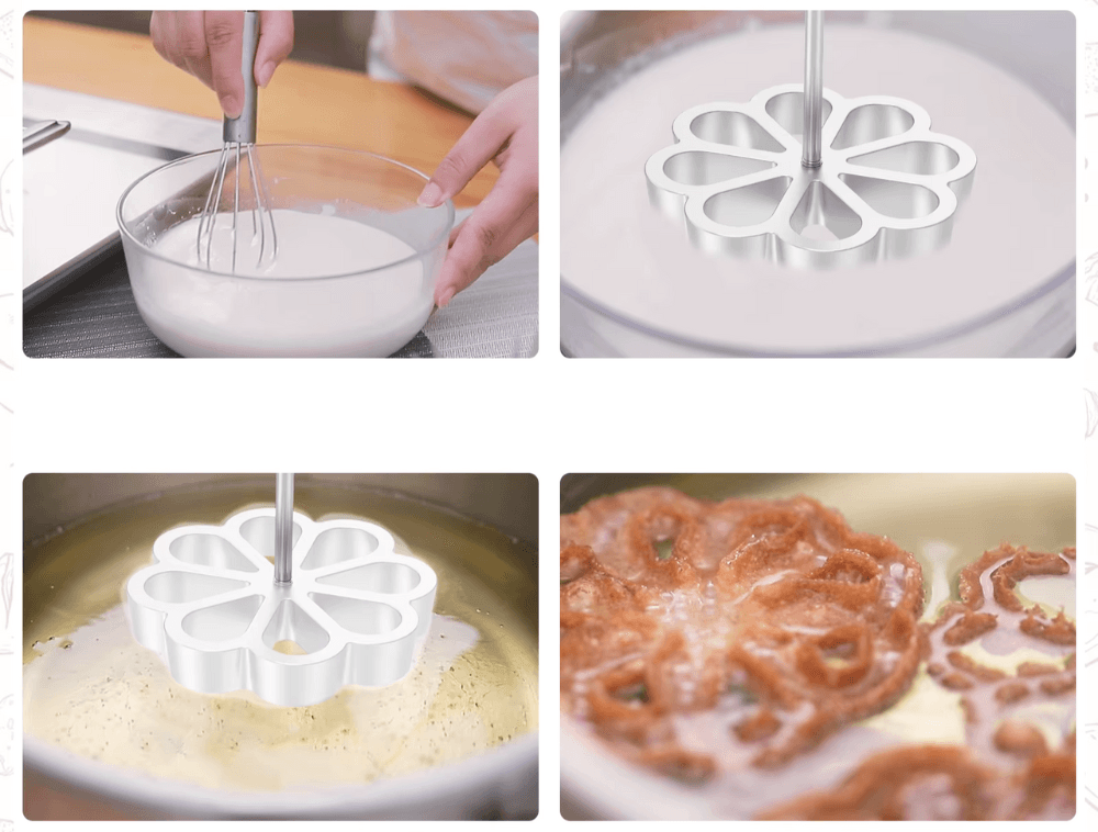 Zestaw foremek do wafli i rozetek z aluminium